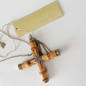 Roberto Cavalli Chain with Bamboo Necklace NEW!